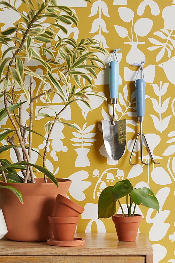 Urban Outfitters Mod Geo Removable Wallpaper In Gold At