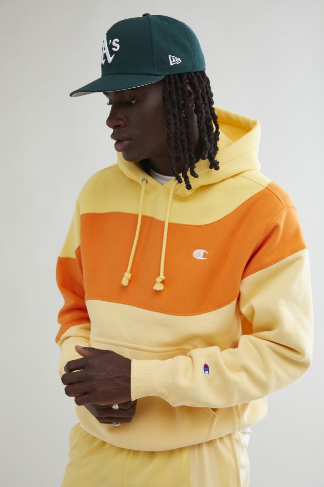 Urban outfitters yellow deals champion hoodie