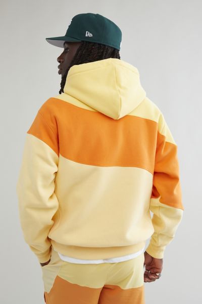 pink yellow and blue champion hoodie