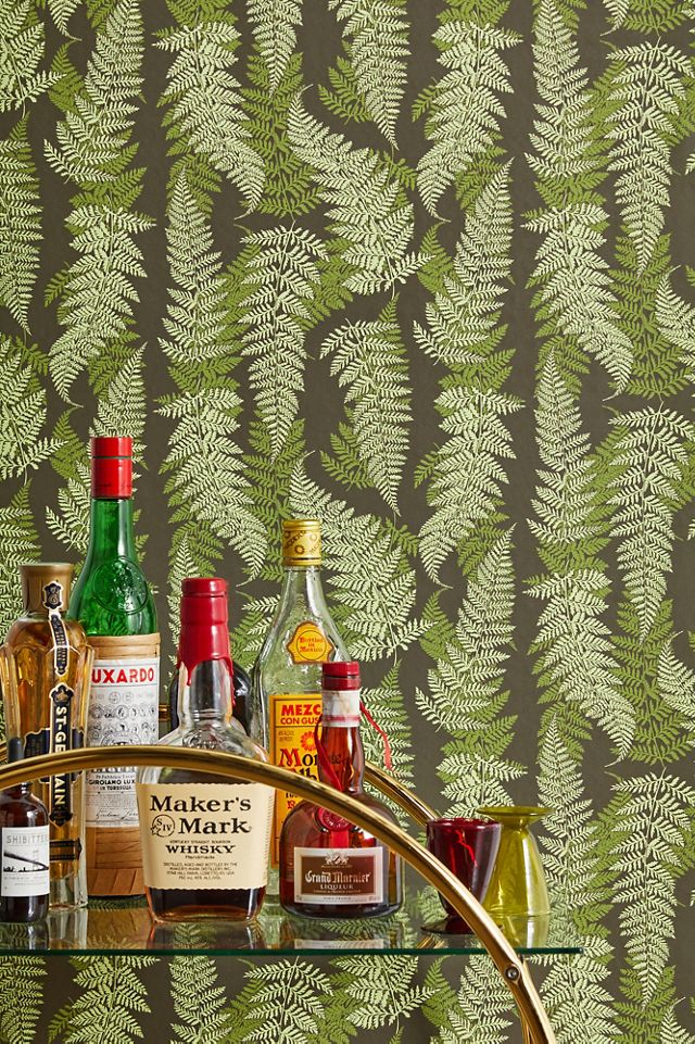 Avenie Countryside Garden Green Ferns Removable Wallpaper