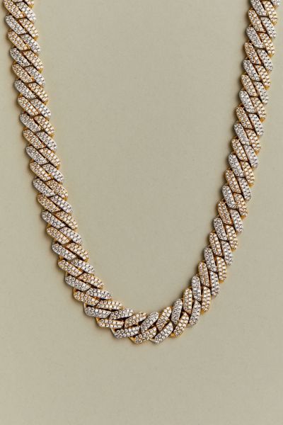 King Ice 12MM Two-Tone Iced Necklace | Urban Outfitters