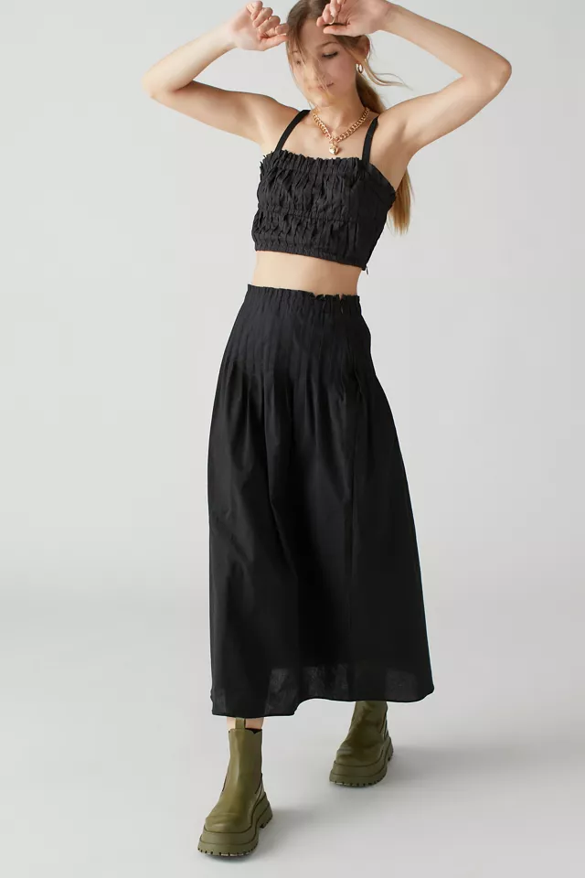 urbanoutfitters.com | Ruched-Waist Midi Skirt