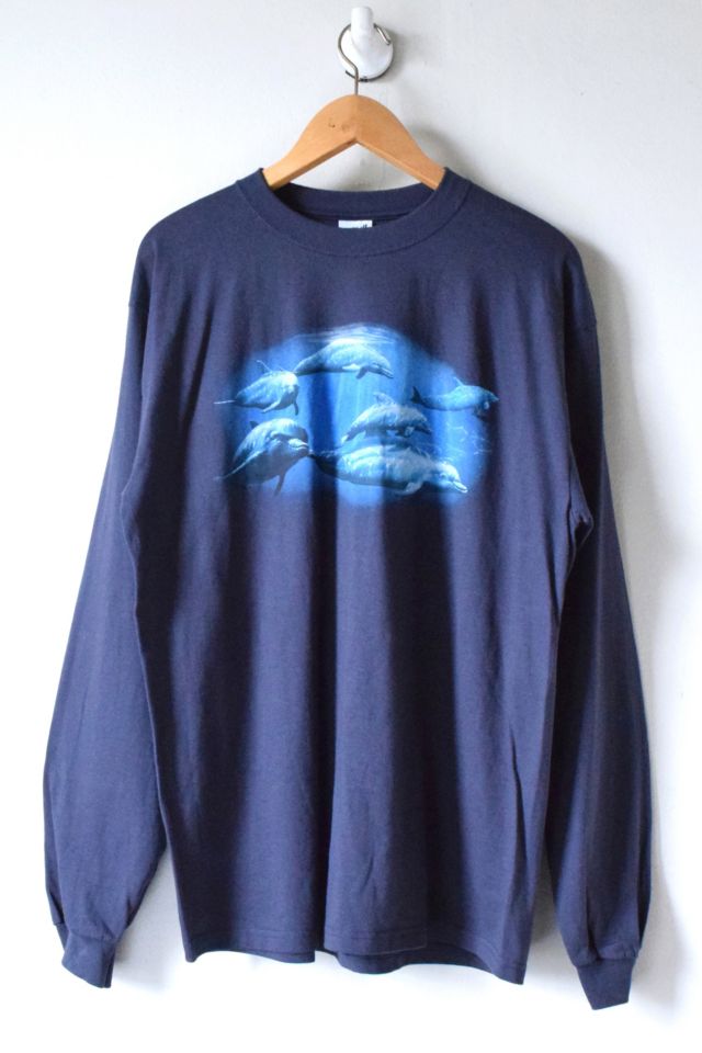 solnedgang Analytiker Ansøger Vintage 90s Dolphins Long Sleeve T-Shirt | Urban Outfitters
