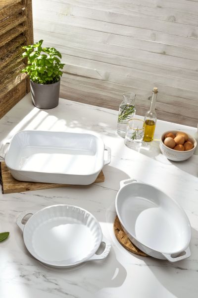 Staub Ceramics 3-pc Mixed Baking Dish Set In White