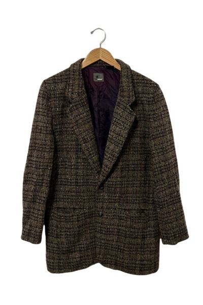 tweed longline coat