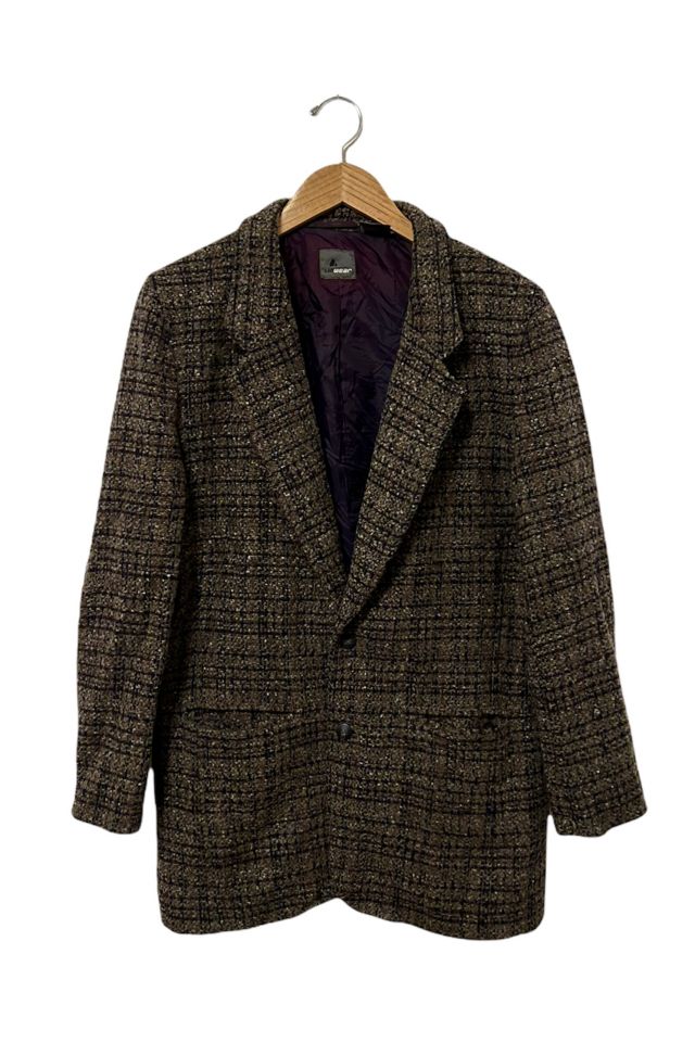 Vintage Wool Tweed Longline Coat | Urban Outfitters