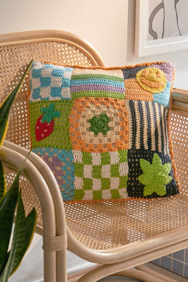 Crochet Throw Pillow Urban Outfitters
