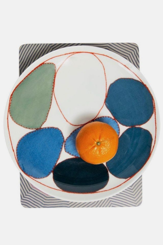 Third Drawer Down Blue Circles Bone China Plates x Louise Bourgeois #1