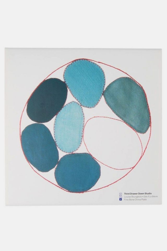 Third Drawer Down Blue Circles Bone China Plates x Louise