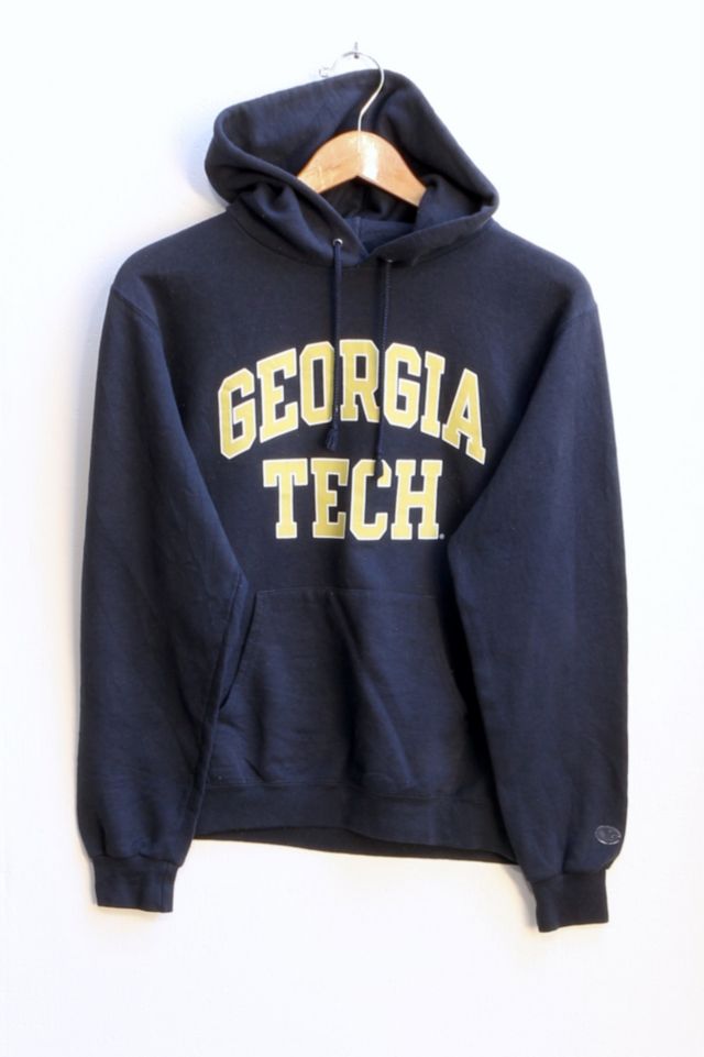 Vintage Champion Georgia Tech Hooded Pullover Sweatshirt Urban