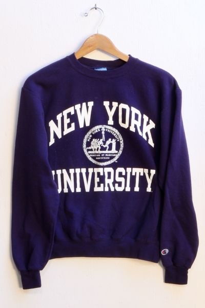 Vintage Champion New York University Crewneck Sweatshirt Urban Outfitters