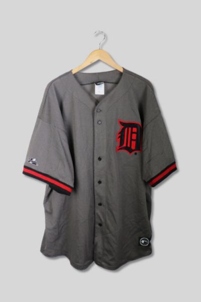 detroit tigers button up jersey