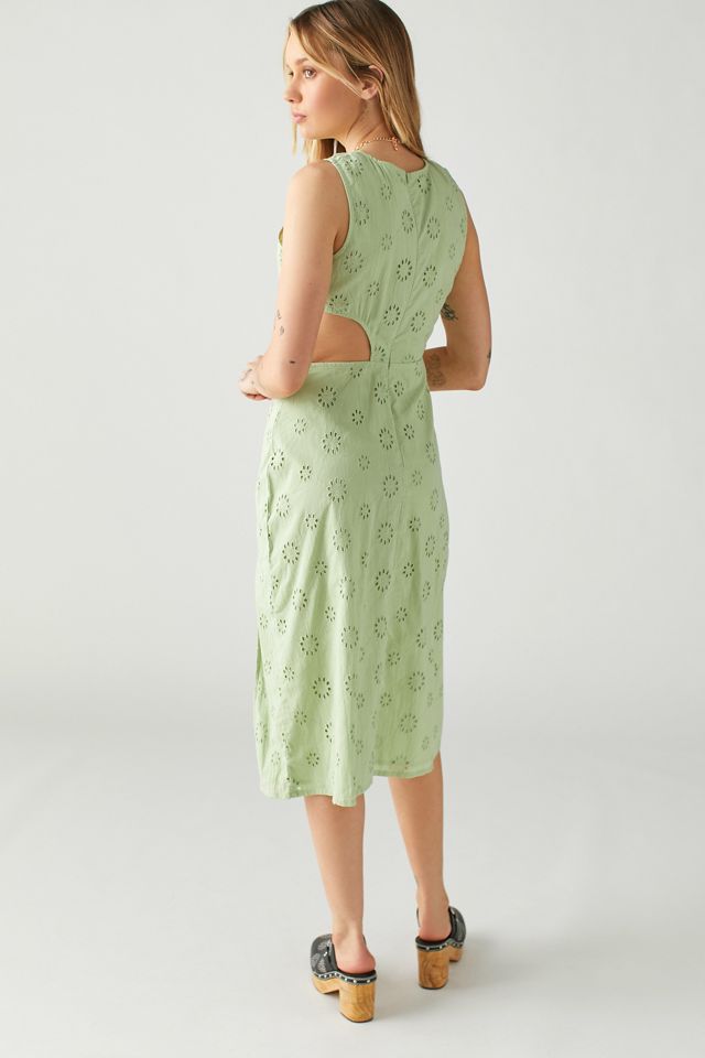 Daisy Street Eyelet Cutout Midi Dress | Urban Outfitters