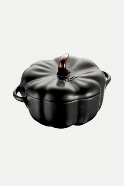 Shop Staub Ceramic 16-oz Petite Pumpkin Cocotte In Matte Black At Urban Outfitters