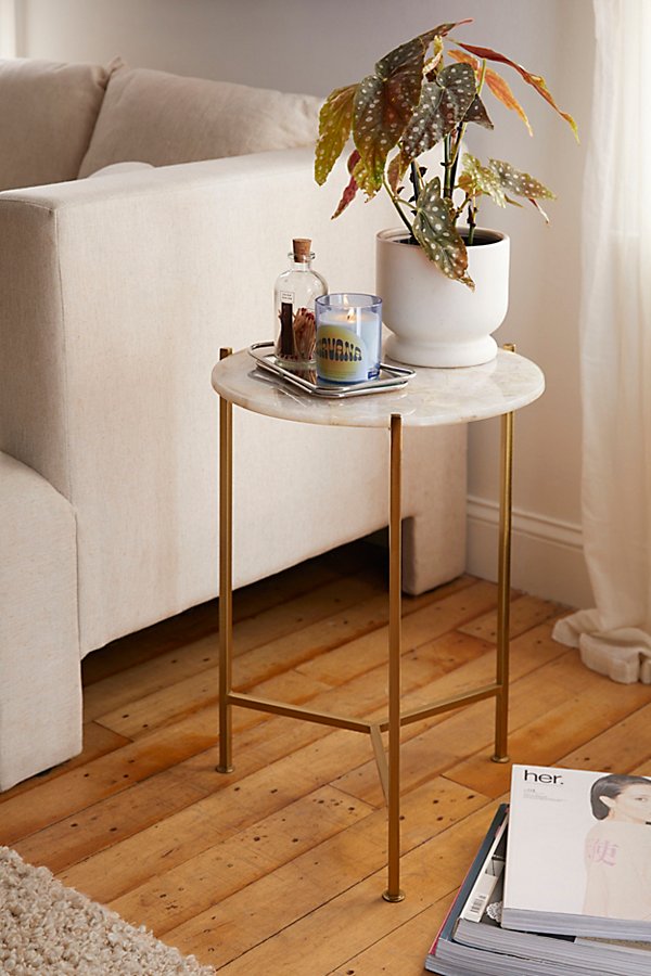 Urban Outfitters Agate Side Table In Gold