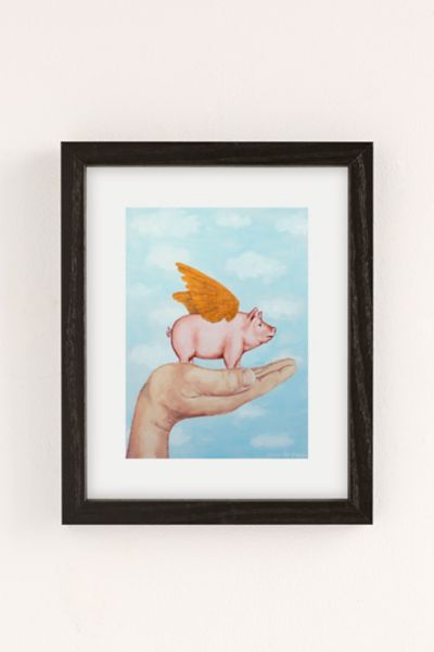 Coco de Paris Pig With Golden Wings	Art Print