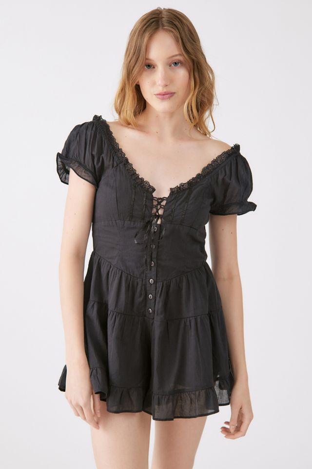 UO Lily Tiered Romper | Urban Outfitters Canada
