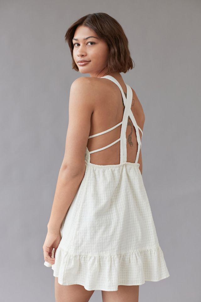 UO Hansel Strappy-Back Mini Dress