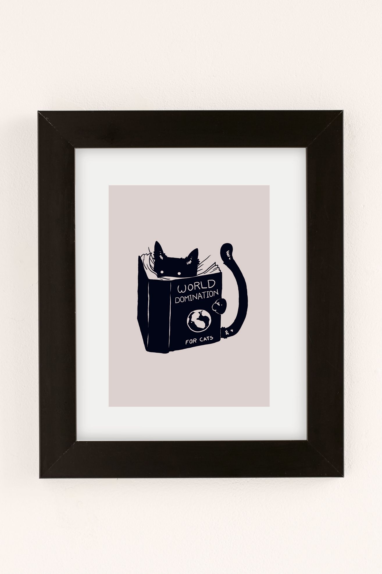 Tobe Fonseca World Domination For Cats Art Print - Black Matte Frame, 8X10