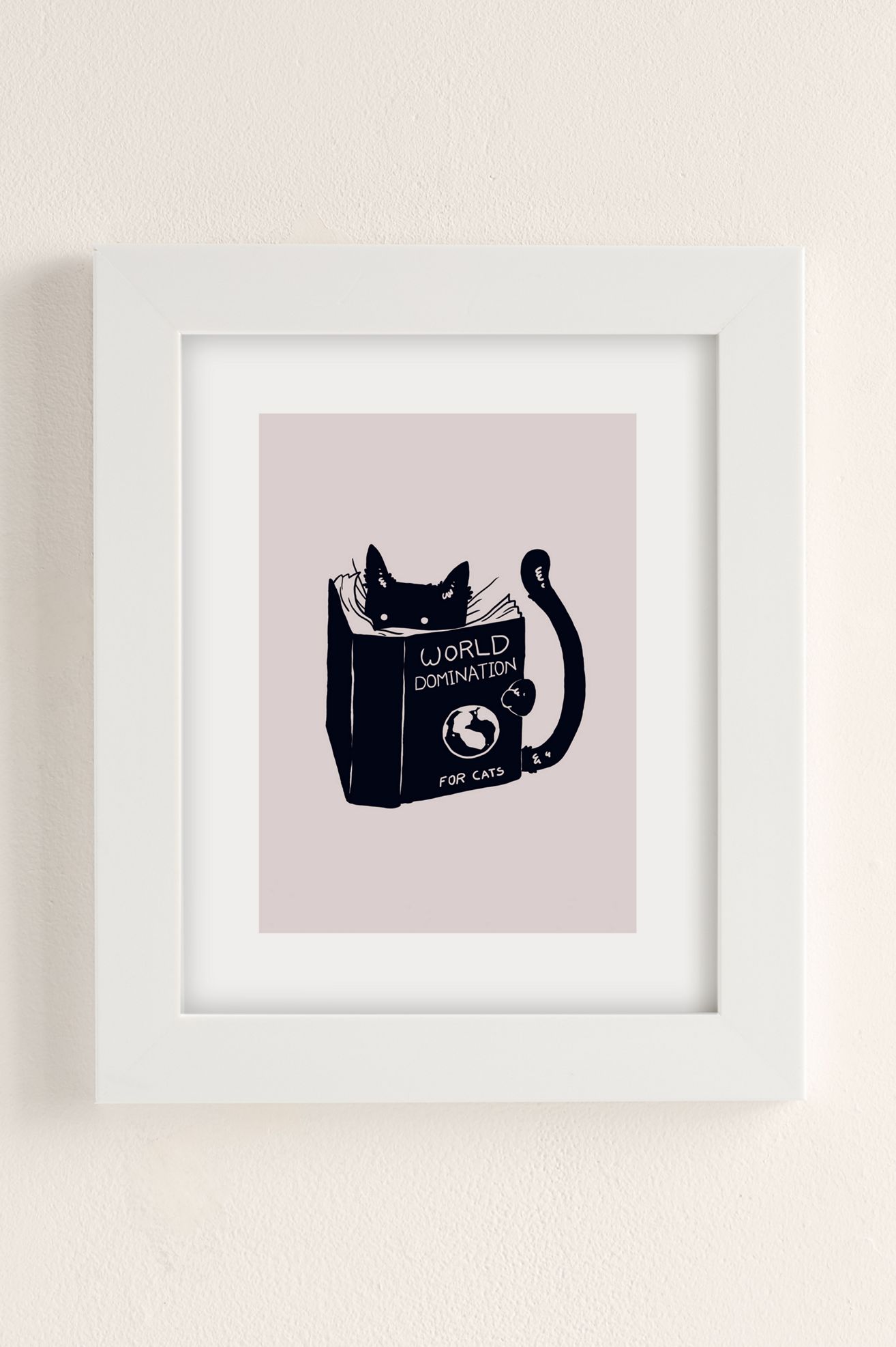 Urban Outfitters Tobe Fonseca World Domination For Cats Print, White Matte Frame (8x10)