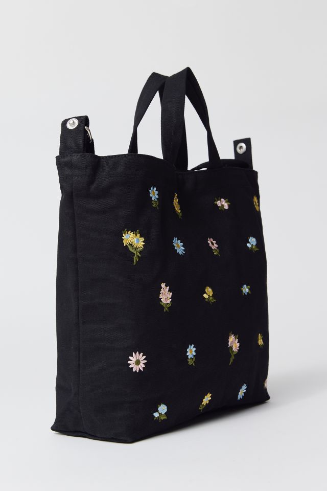 Greater Good. Horizontal Duck Bag in Embroidered Ditsy Floral