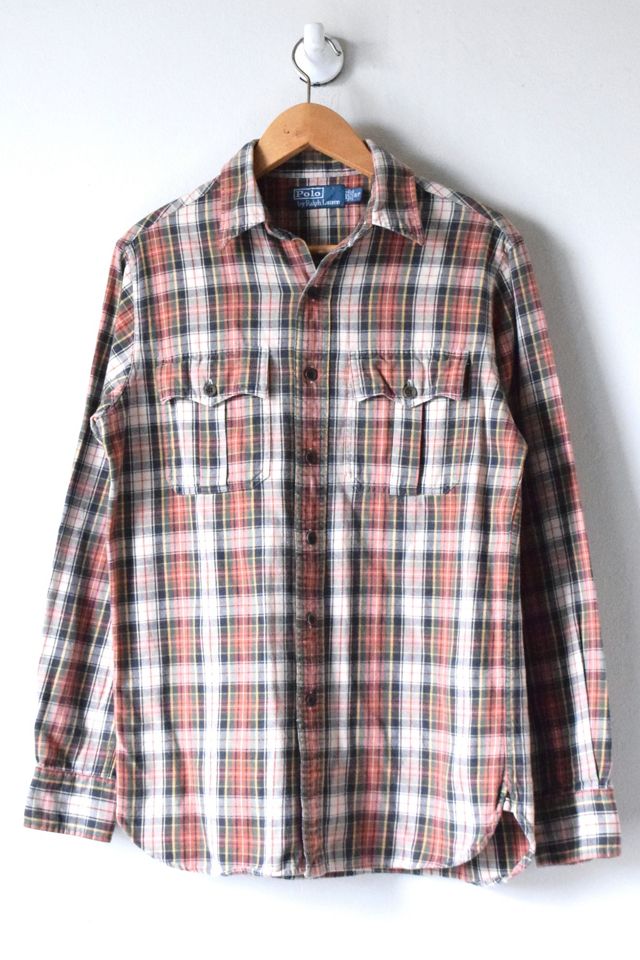 90s dress shirts 90s Country Touch Plaid Insulated Button Up Shirt