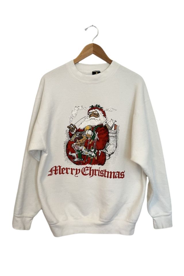 Vintage Merry Christmas Sweatshirt Urban Outfitters