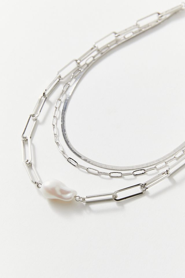 Pearl Pendant Layer Necklace Urban Outfitters