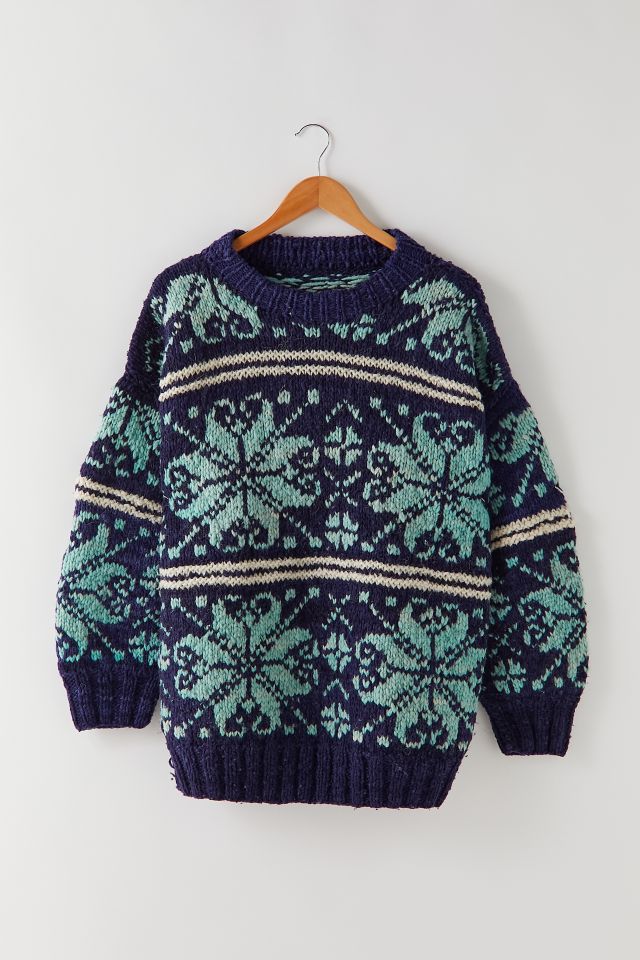 Vintage Patterned Sweater | Urban Outfitters