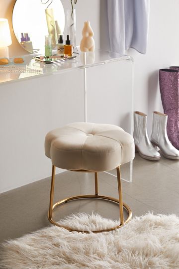 Ciara Flower Vanity Stool
