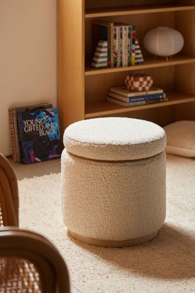 Urban Outfitters Fio Sherpa Storage Stool