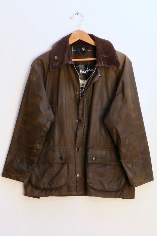 Vintage Barbour Classic Bedale Waxed Canvas Coat Made in England ...