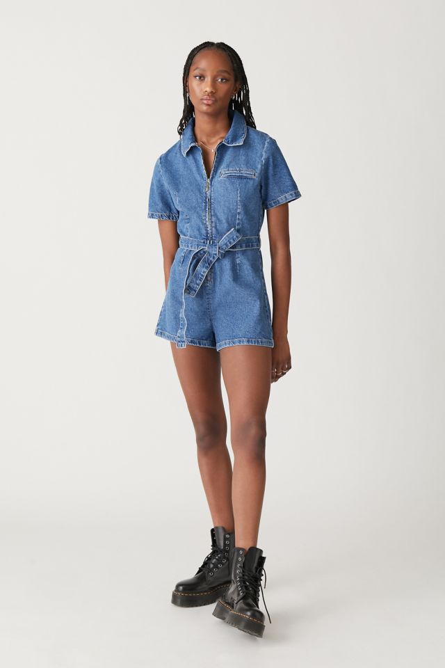 Uo hello best sale sunshine denim romper