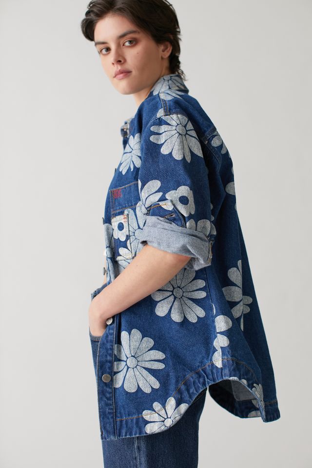 BDG Elissa Denim Printed Shirt Jacket #4