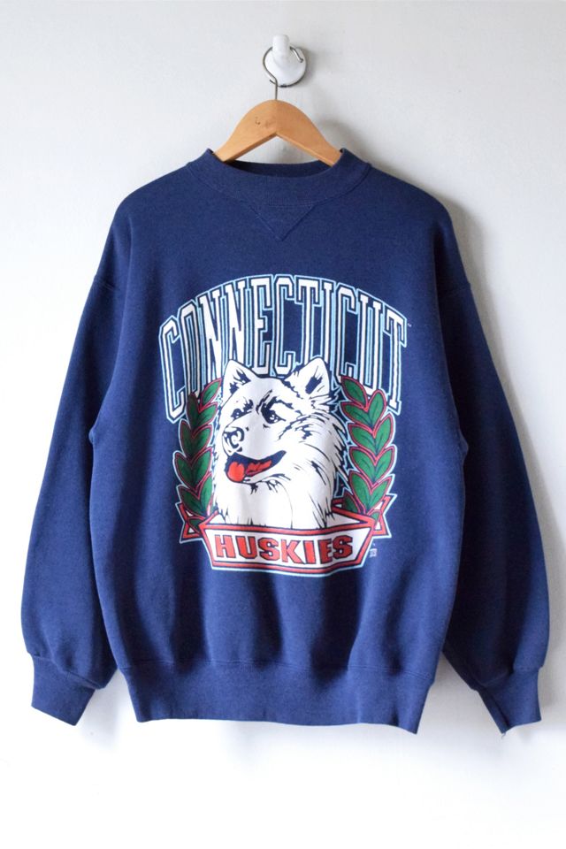 Vintage 90s Connecticut Huskies Navy Sweatshirt | Urban Outfitters