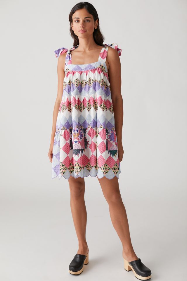 UO Megan Quilt-Print Mini Dress #2