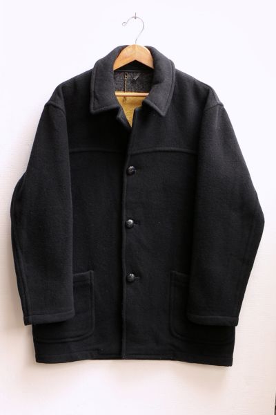 Vintage Brooks Brothers Wool Quarter Length Coat with Stiped Liner Made in England Urban Outfitters