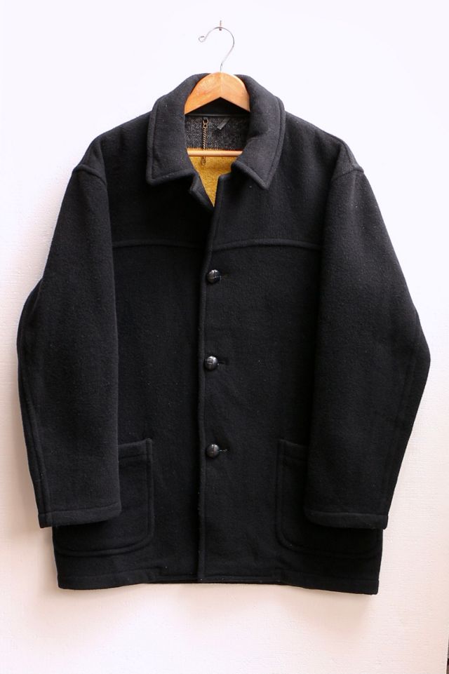 Vintage Brooks Brothers Wool Quarter Length Coat with Stiped Liner