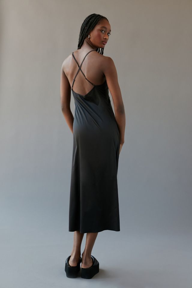 UO Felix Satin Midi Slip Dress #1
