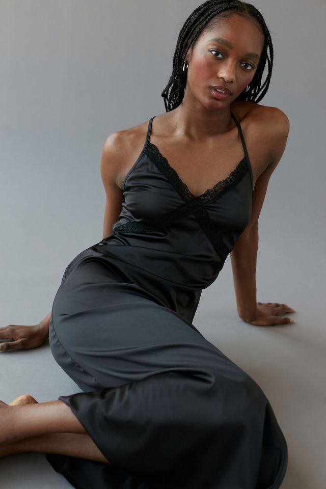 UO Felix Satin Midi Slip Dress #2
