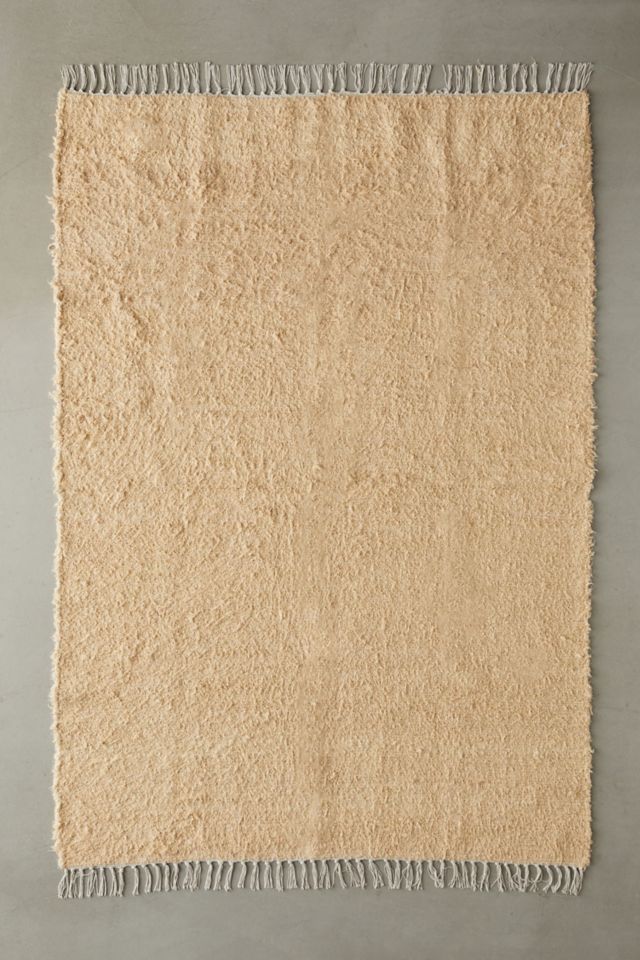 Solid Woven Shag Rag Rug #1