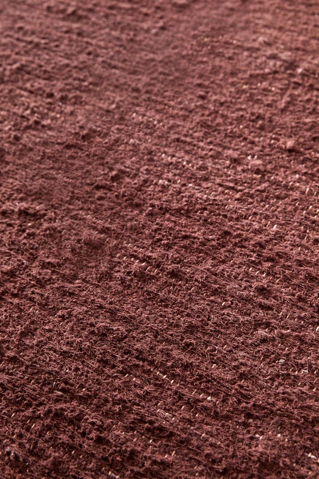Solid Tone Woven Shag Rag Rug | Urban Outfitters
