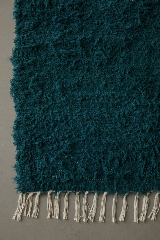 Solid Woven Shag Rag Rug #3