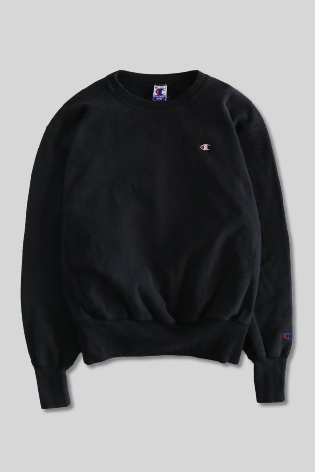 Champion black sweatshirt urban outfitters hotsell