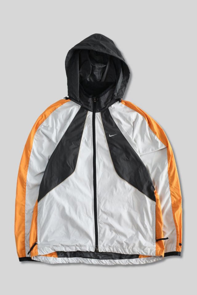 nike grey and white windbreaker