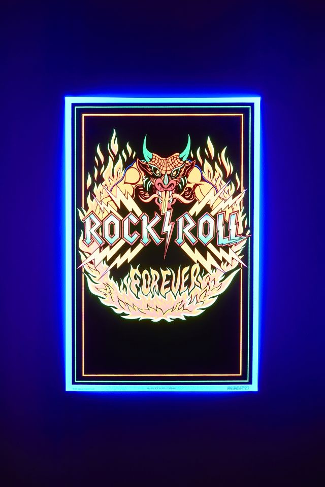 Rock And Roll Forever Blacklight Poster #2