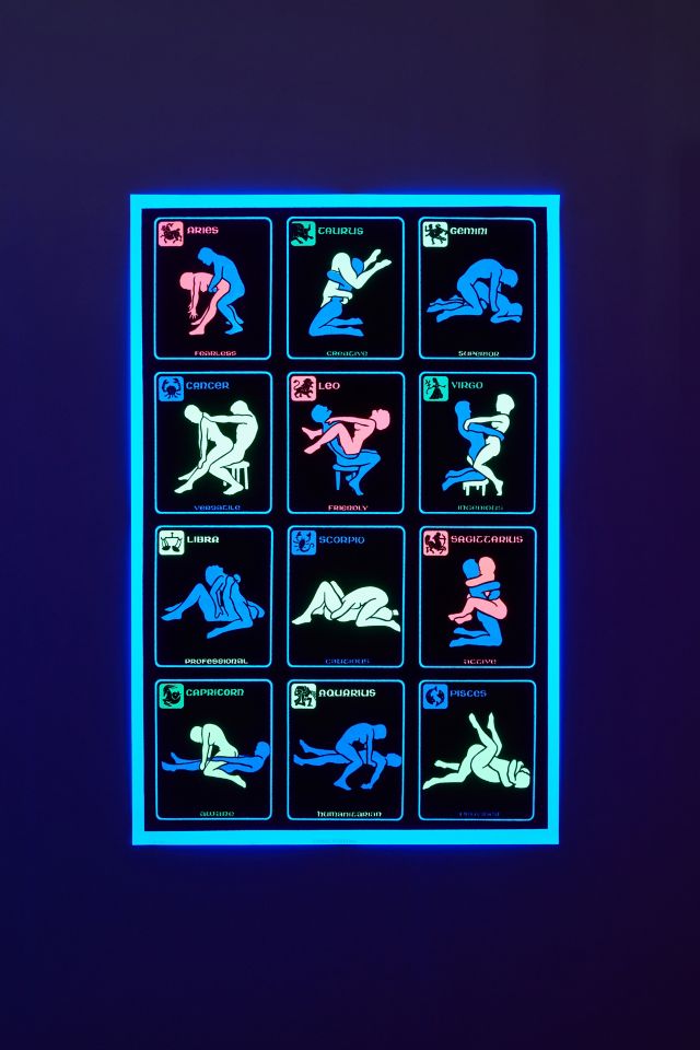 Zodiac Positions Blacklight Poster #2