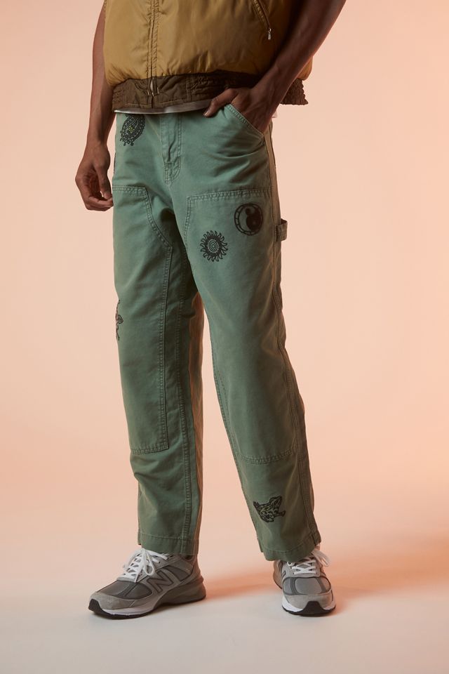 BDG Embroidered Double Knee Work Pant Urban Outfitters