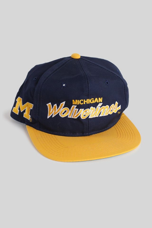 Vintage Michigan Wolverines Sports Specialties Double Line Script ...