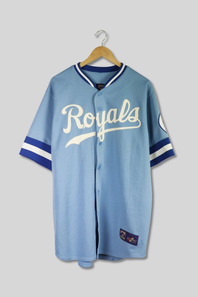 Majestic Kansas City Royals Home Gold Trim Baseball Jersey